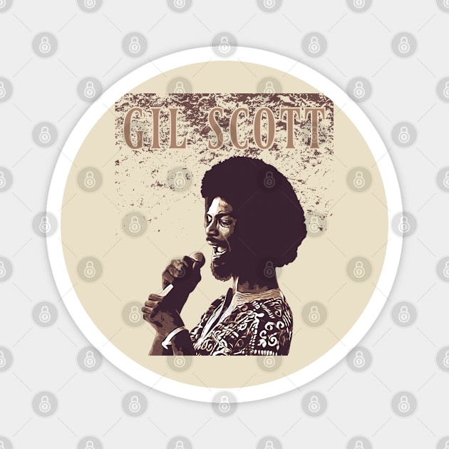 Gil Scott // Vintage Magnet by Degiab